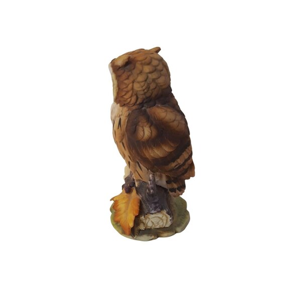 Great Horned Owl Porcelain Bird Art Sculpture by Andrea by Sadek #6315 5-1/2" - Picture 4 of 8